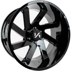 Arkon Off-Road Lincoln 20X12 -51 Gloss Black W/ Milled Edges