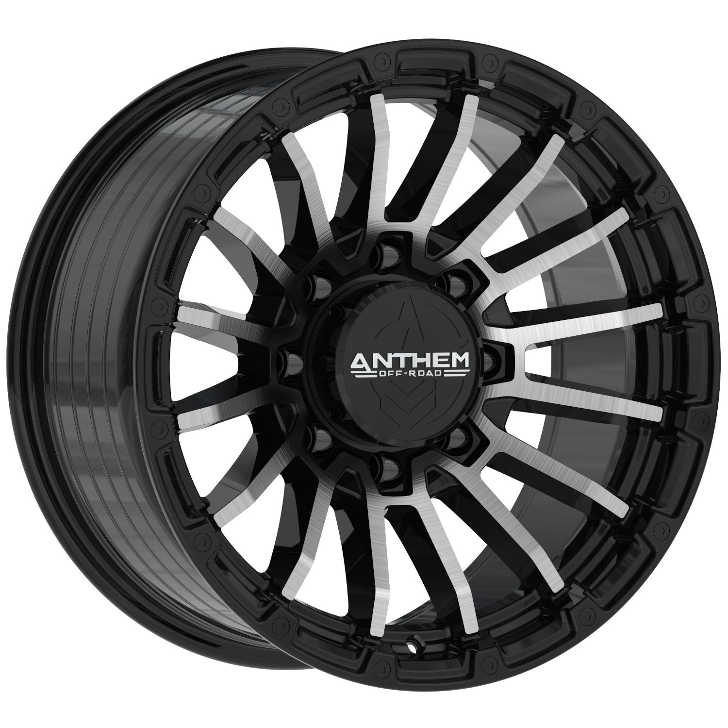 Anthem Off-Road Raider 18X9 -12 Satin Black W/ Machined Face