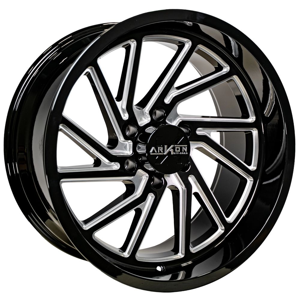 Arkon Off-Road Kennedy 20X10 -25 Gloss Black W/ Milled Edges