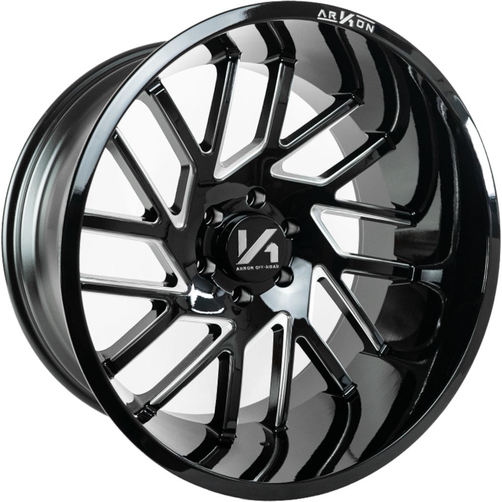 Arkon Off-Road Mandela 24X12 -51 Gloss Black W/ Milled Edges