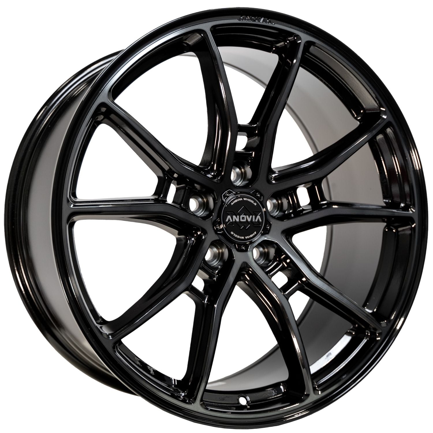 Anovia Wheels An-10 19X8.5 +35 Black Machined Face Dark Tint