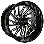 Arkon Off-Road Kennedy 22X12 -51 Gloss Black W/ Milled Edges