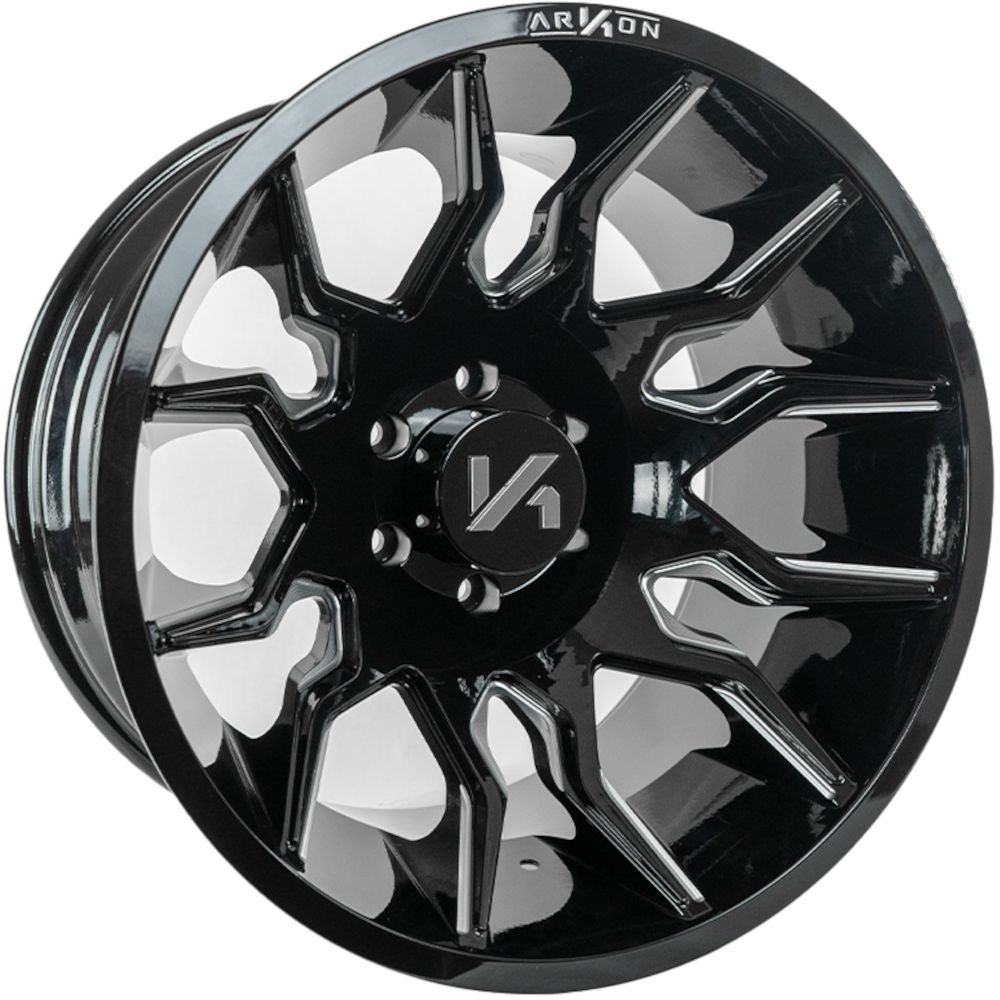 Arkon Off-Road Roosevelt 20X10 -25 Gloss Black W/ Milled Edges