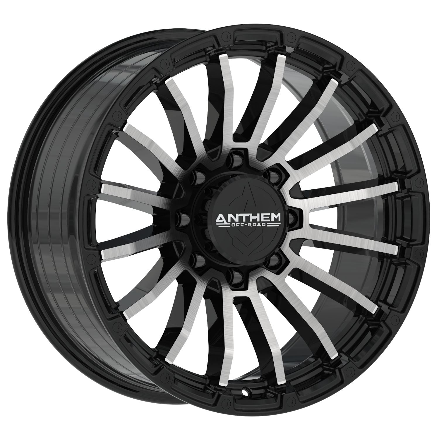 Anthem Off-Road Raider 20X9 +0 Satin Black W/ Machined Face
