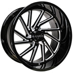 Arkon Off-Road Kennedy 22X12 -51 Gloss Black W/ Milled Edges