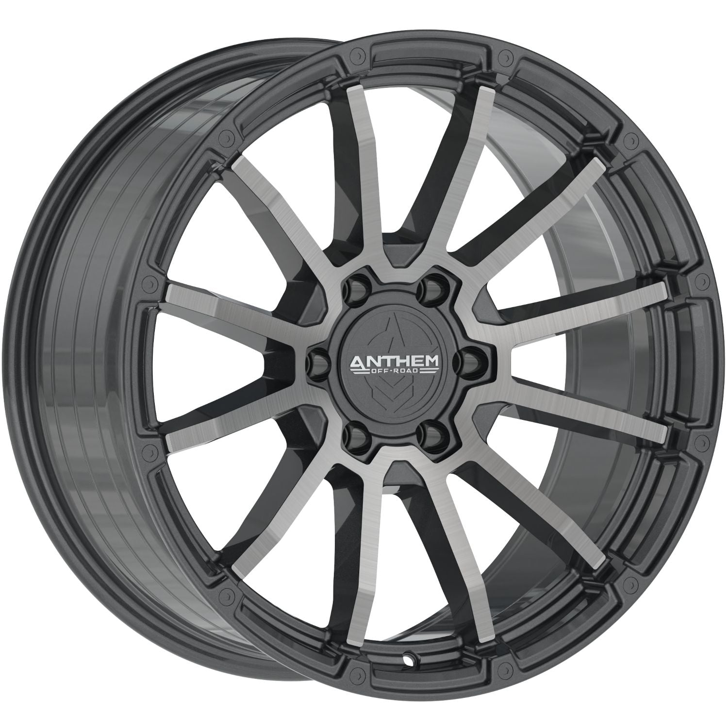 Anthem Off-Road Raider 20X9 +0 Satin Gunmetal W/ Machined Face