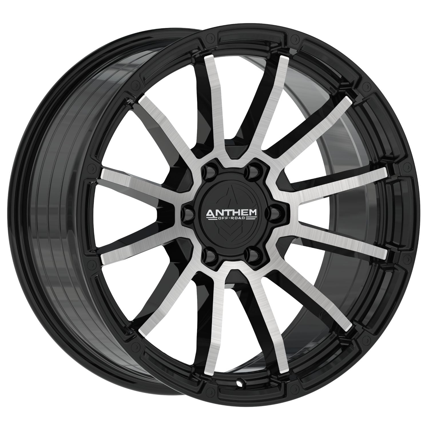 Anthem Off-Road Raider 20X9 +0 Satin Black W/ Machined Face
