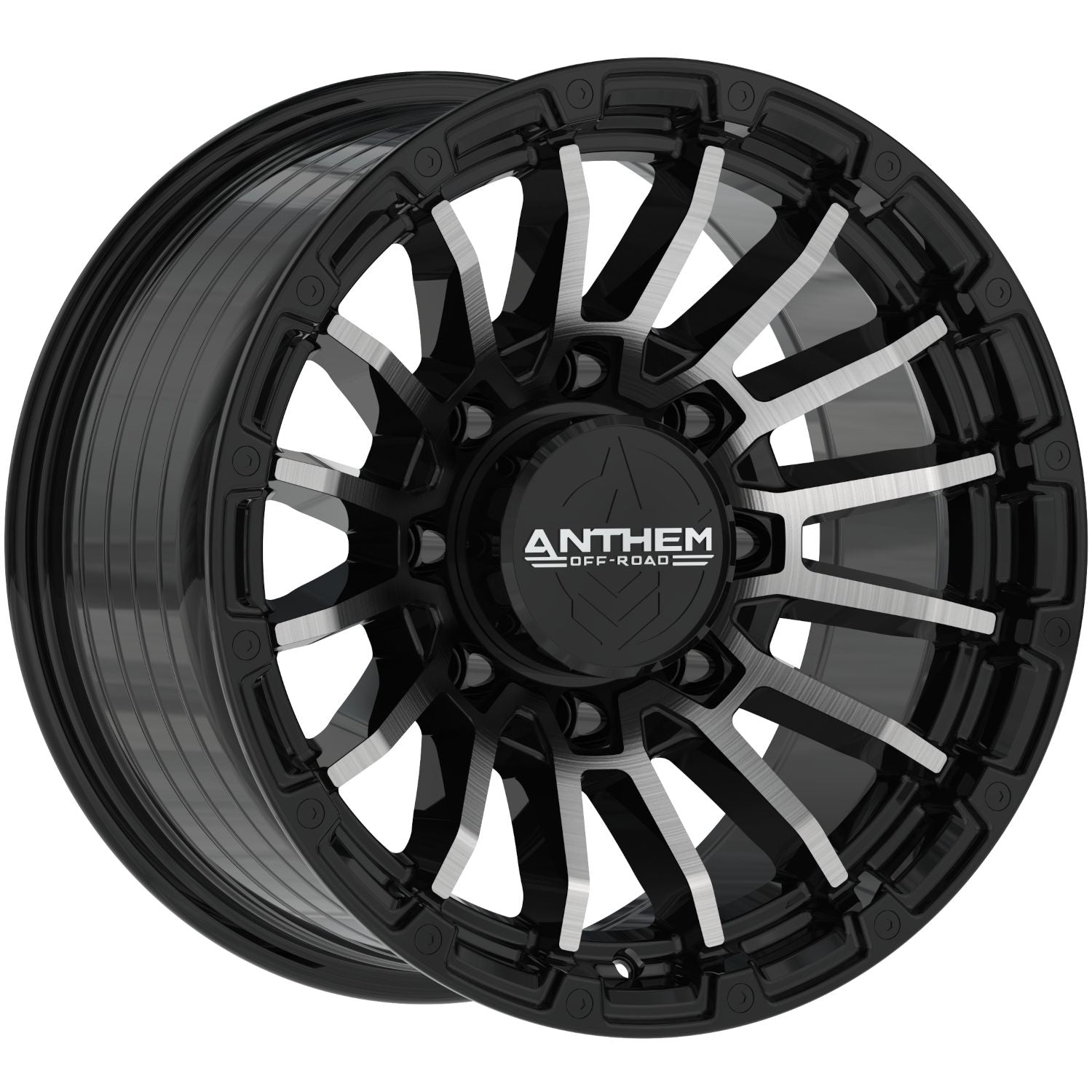 Anthem Off-Road Raider 17X9 -12 Satin Black W/ Machined Face