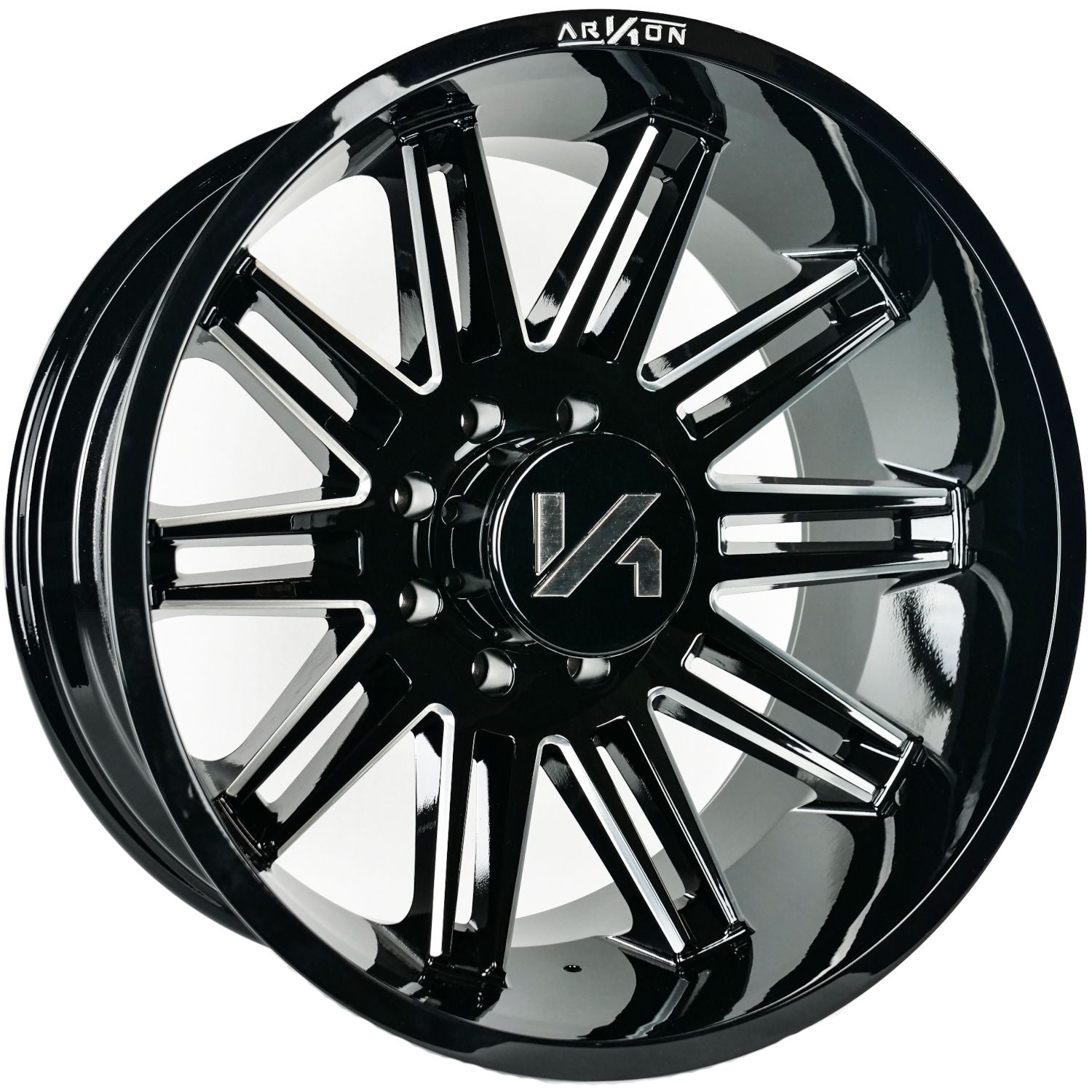 Arkon Off-Road Churchill 22X12 -51 Gloss Black W/ Milled Edges
