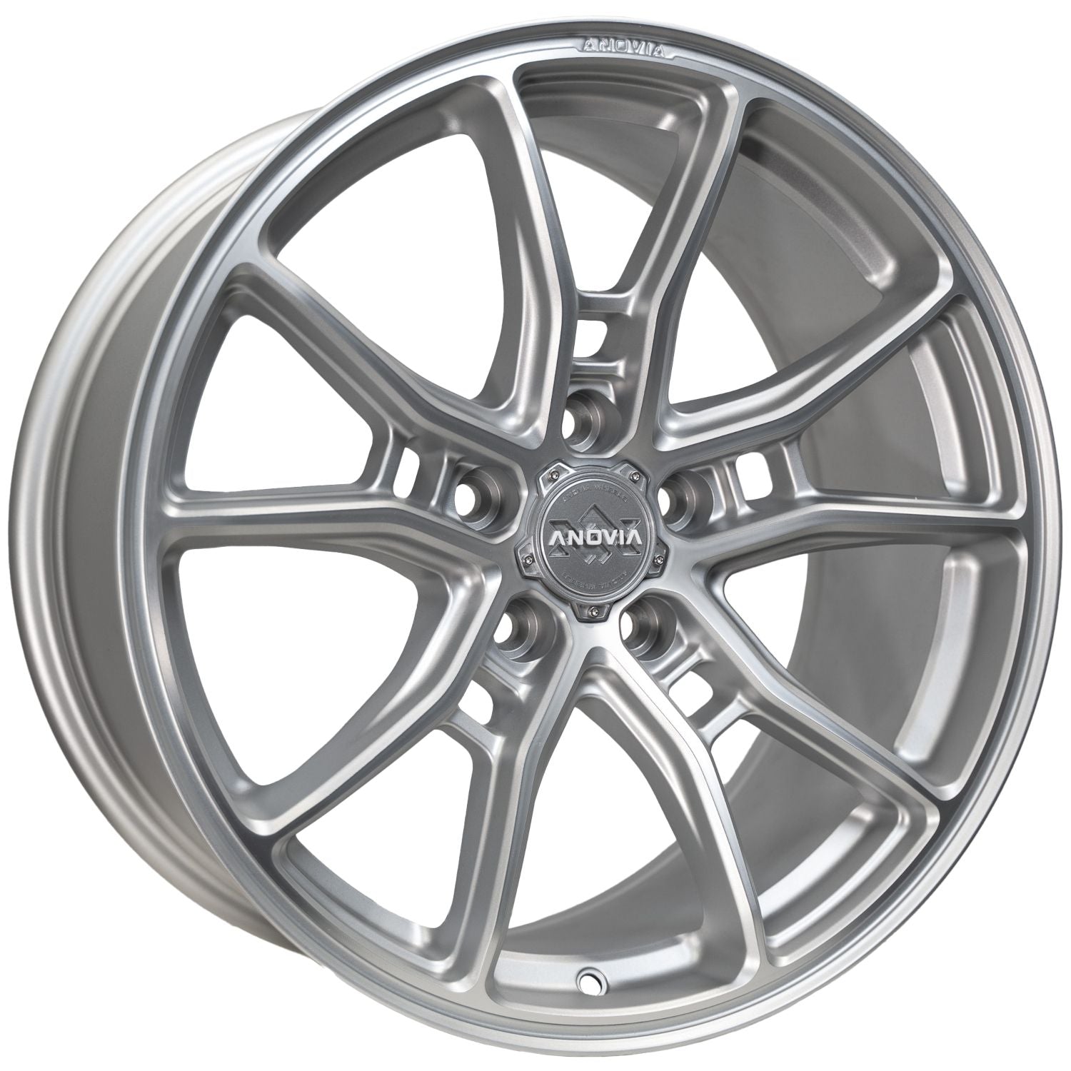 Anovia Wheels An-10 18X8.5 +35 Silver Machined Face Satin Laquer