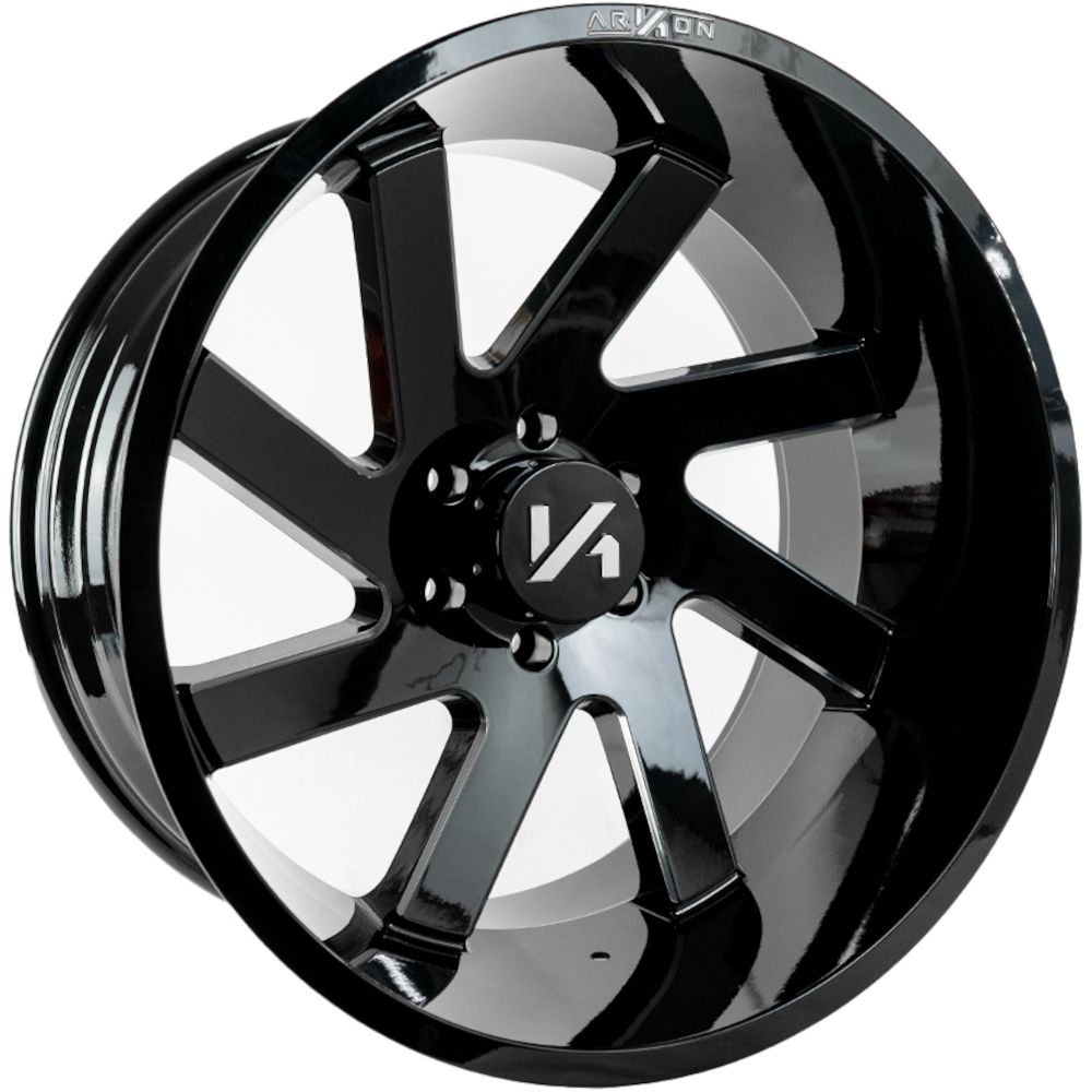 Arkon Off-Road Lincoln 20X10 -25 Gloss Black W/ Milled Edges