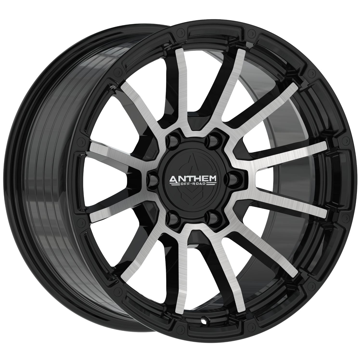 Anthem Off-Road Raider 18X9 -12 Satin Black W/ Machined Face