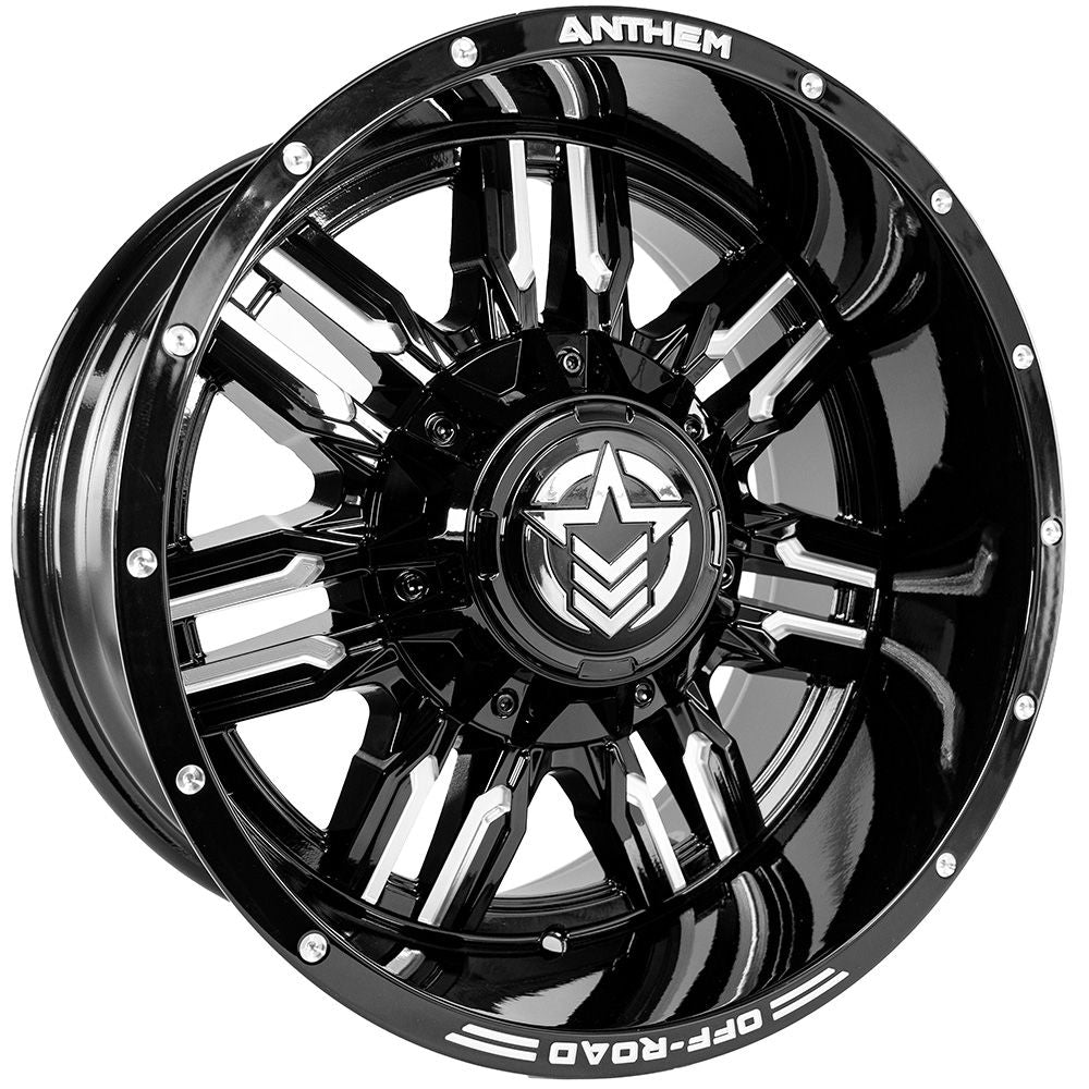 Anthem Off-Road Equalizer 18X10 -24 Gloss Black W/ Milled Edges
