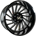 Arkon Off-Road Caesar 22X12 -51 Gloss Black W/ Milled Edges