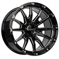 Anthem Off-Road Talon 20X10 -24 Gloss Black W/ Milled Edges