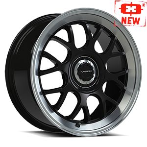Vision 478 18X8.5 +35 Gloss Black Brushed Lip