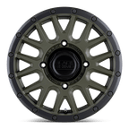 Black Rhino Hard Alloys - Utv La Paz Utv 15X7 +36 Olive Drab Green W/ Black Lip