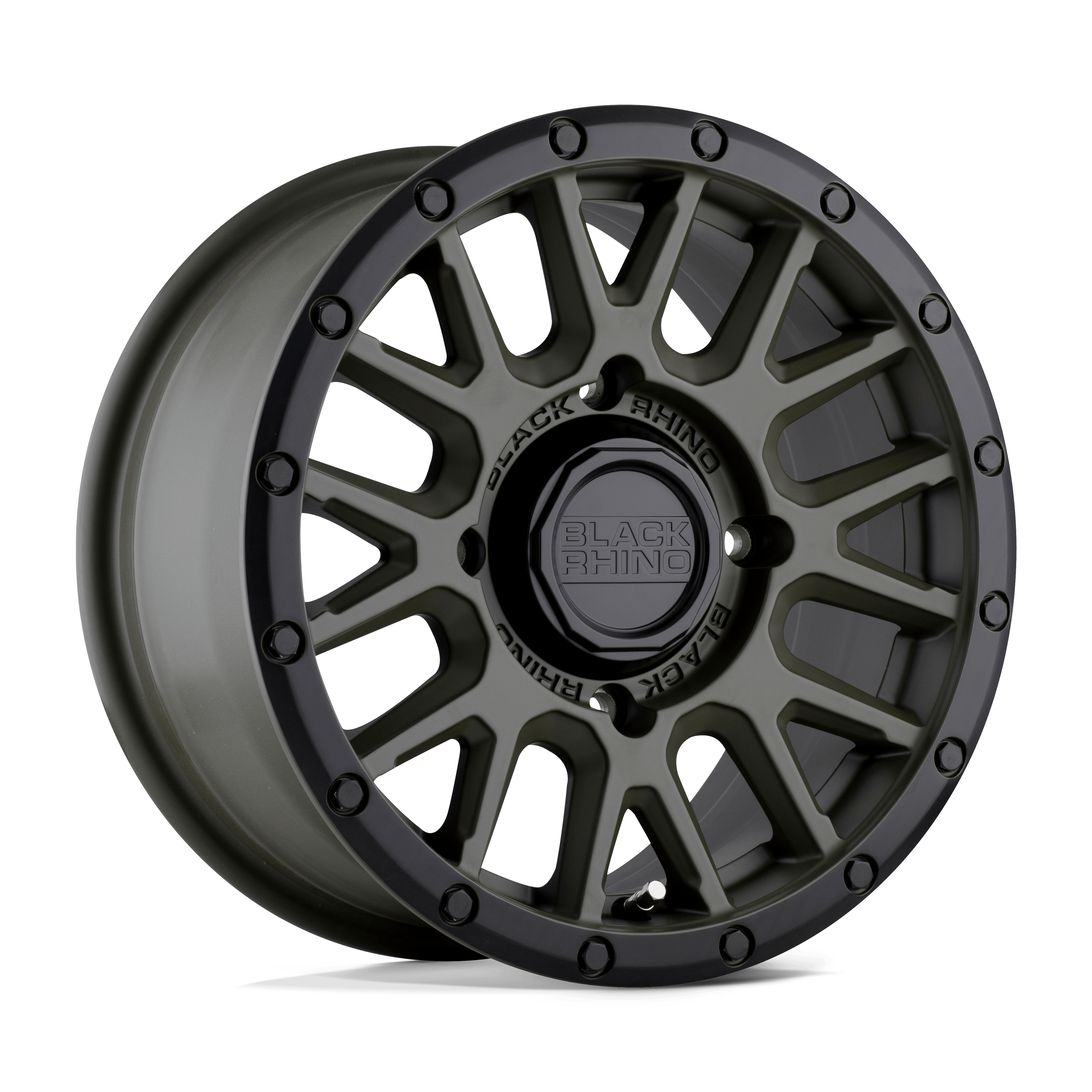 Black Rhino Hard Alloys - Utv La Paz Utv 15X7 +51 Olive Drab Green W/ Black Lip