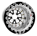 WELD Racing V-Series 15X10 +13 Black Center - Polished Shell
