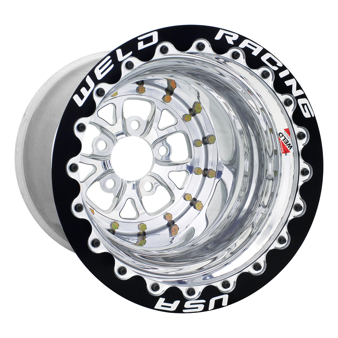WELD Racing V-Series 15X12 -13 Polished Center - Polished Shell