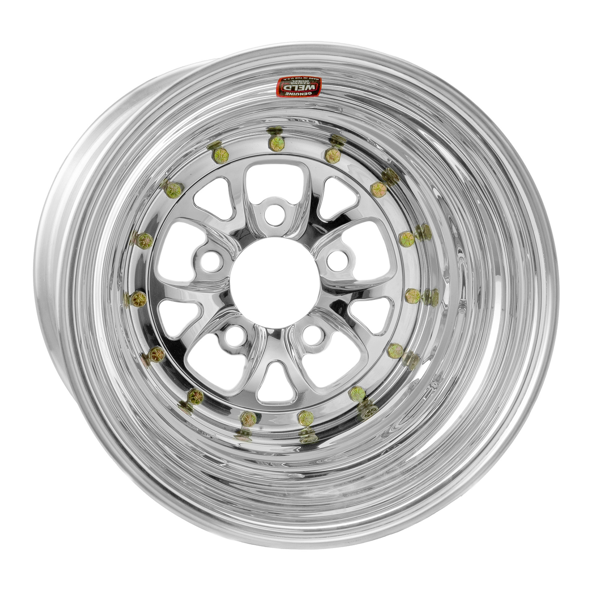 WELD Racing V-Series 15X14 -64 Polished Center - Polished Shell