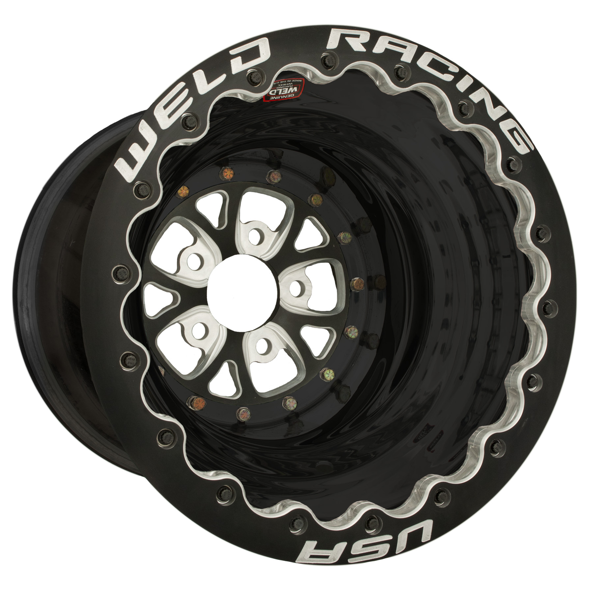 WELD Racing V-Series 15X13 -102 Black Center - Black Shell