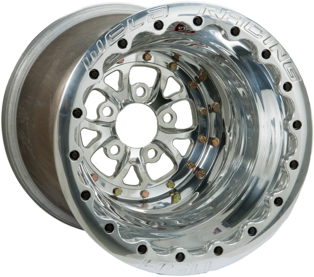 WELD Racing V-Series 15X16 -89 Polished Center - Polished Shell