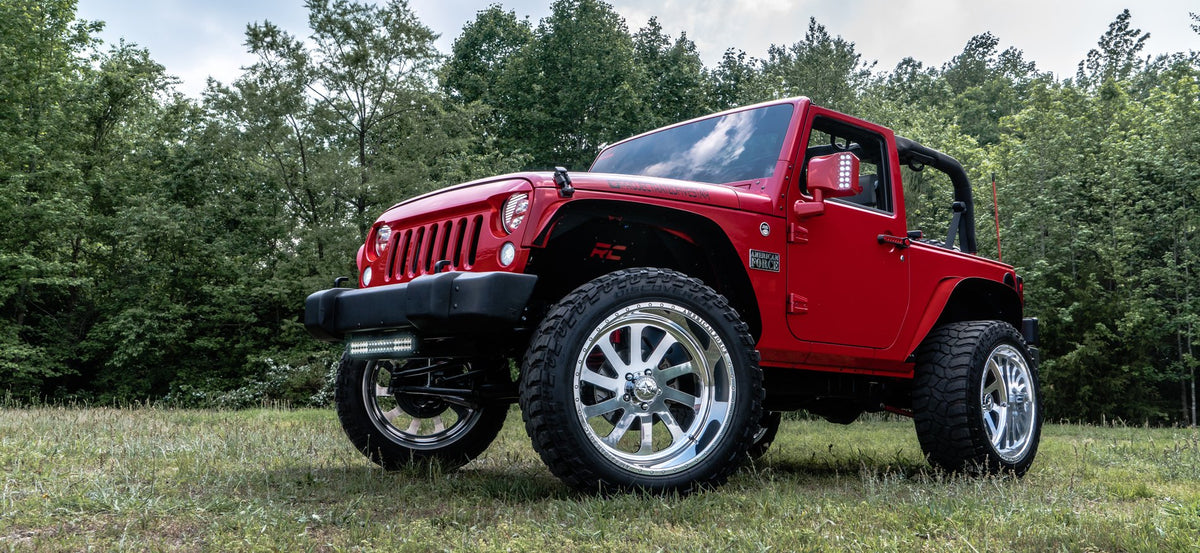 American Force AFW Burnout SS Polished on a Jeep Wrangler