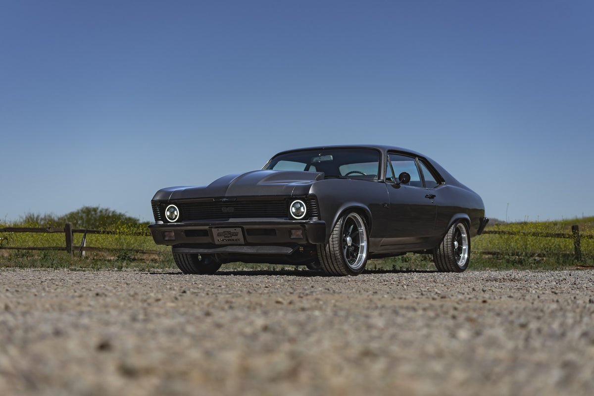 American Racing VN510 Draft Gloss Black with Diamond Cut Lip on a 1970 Chevrolet Nova