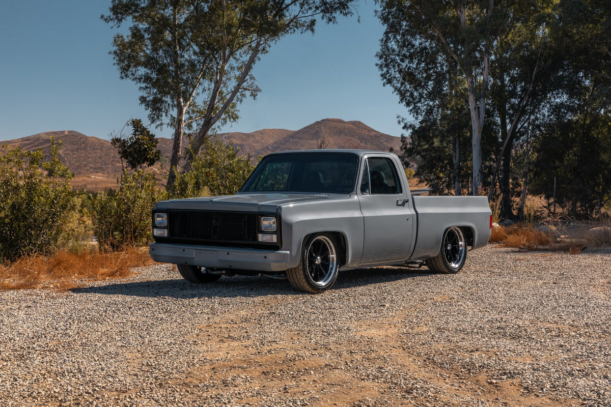 American Racing VN510 Draft Gloss Black with Diamond Cut Lip on a 1980 Chevy C10