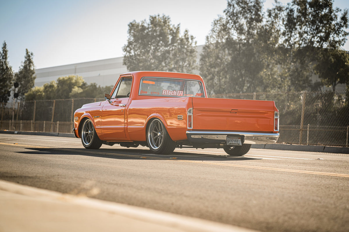 American Racing VN510 Draft Vintage Silver with Diamond Lip on a 1972 Chevy C10