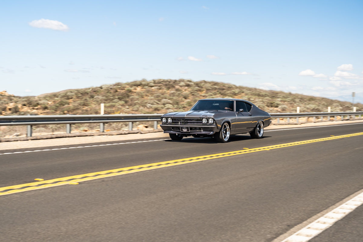 American Racing VN514 Groove Gloss Black with Diamond Cut Lip on a 1969 Chevrolet Chevelle