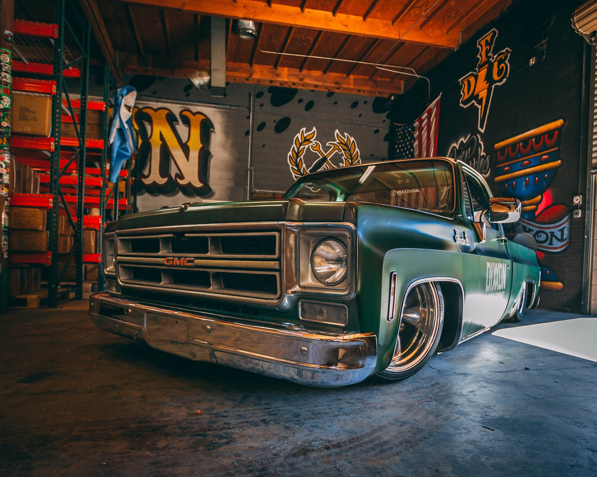 American Racing VN515 Torq Thrust II 1 PC Polished on a 1976 GMC Silverado