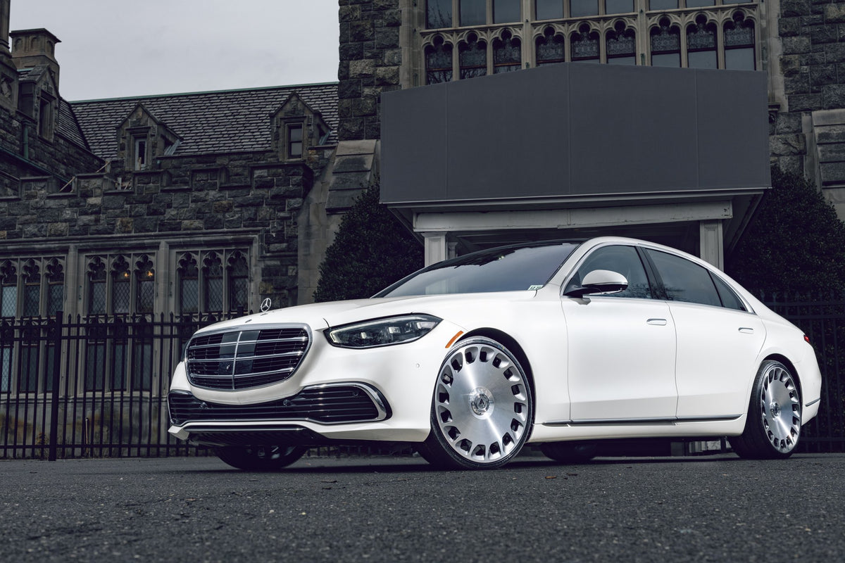Asanti AB045 Aristocrat Gloss Platinum Bright Machined Face on a Mercedes
