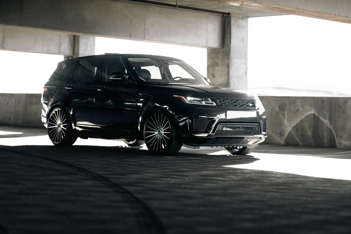 Asanti AB048 Viceroy Gloss Black with Machined Face on a Range Rover