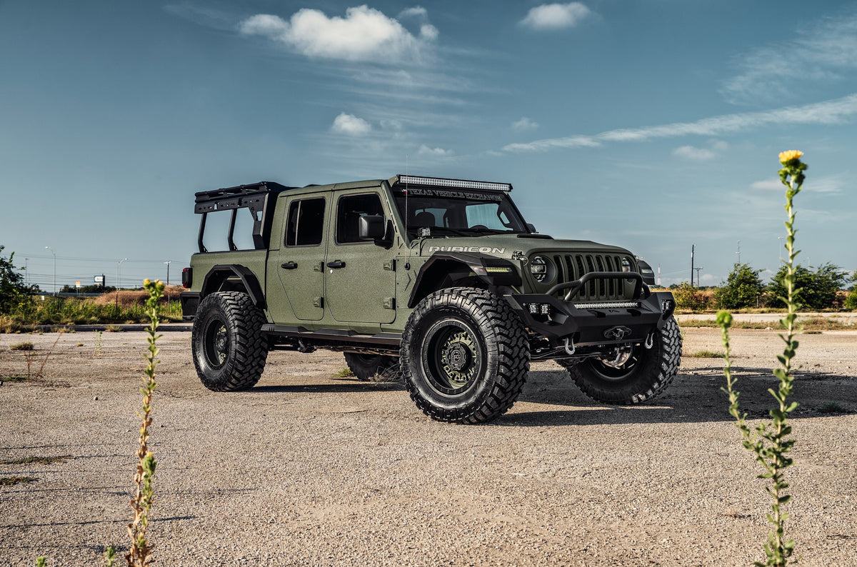 Black Rhino Abrams Olive Drab Green on a Jeep Gladiator