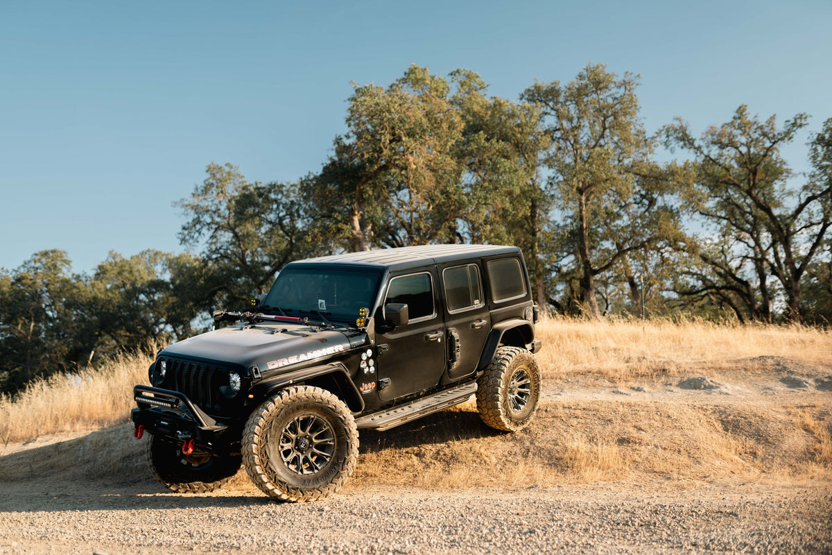 Black Rhino BR020 Diamondback Matte Black on a Jeep Wrangler