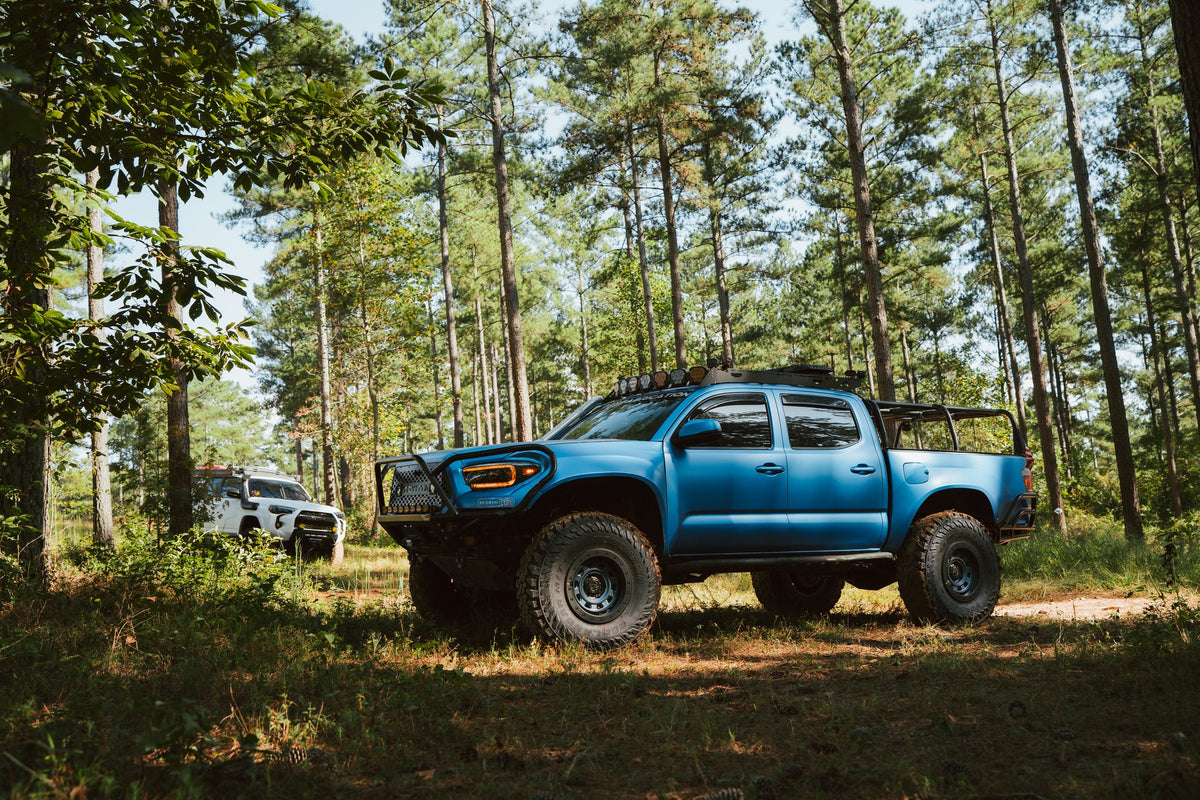 Black Rhino BR023 Xplorer Metallic Blue with Matte Black Lip on a Toyota Tacoma