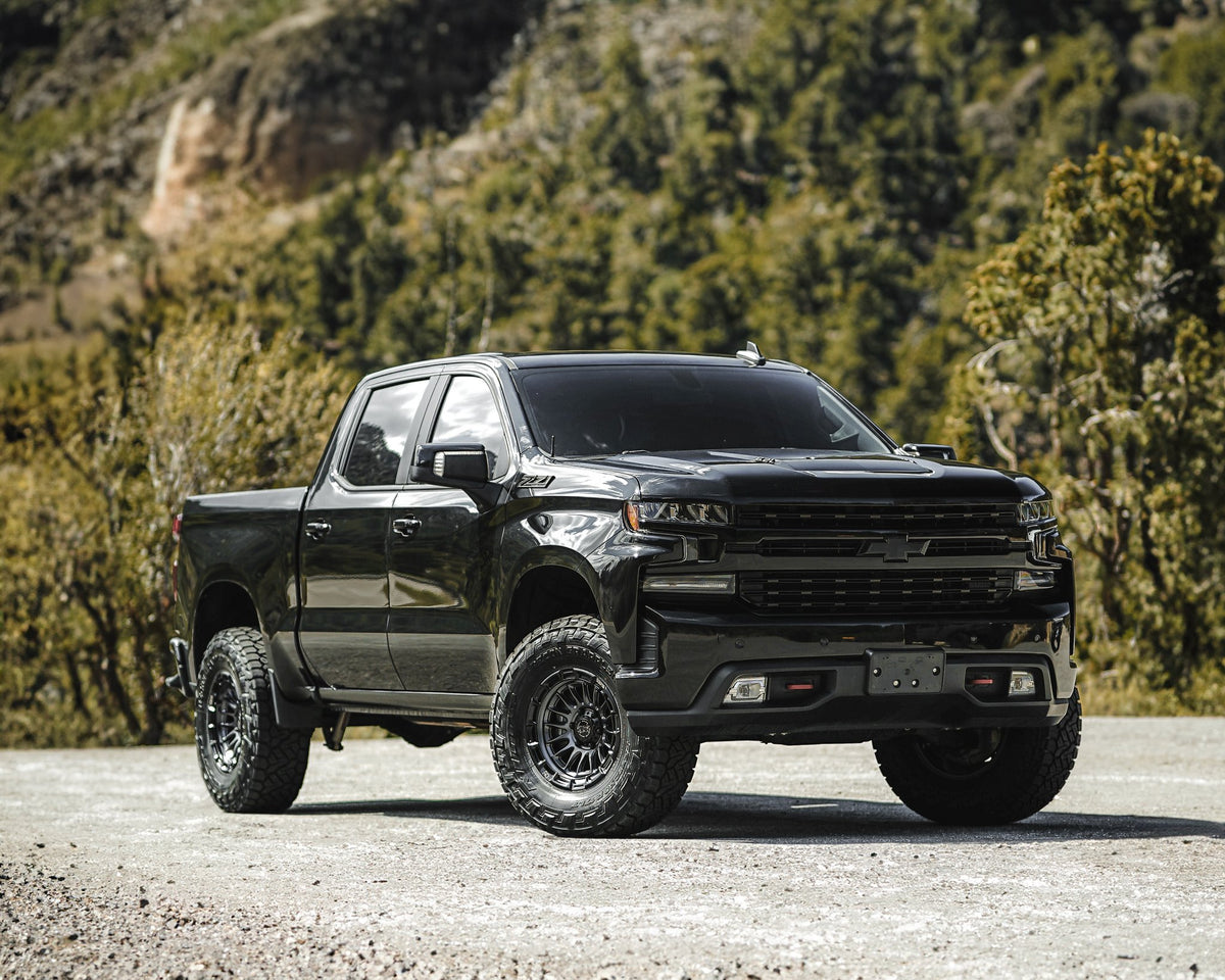 Black Rhino BR025 Rival Matte Gunmetal with Matte Black Lip on a Chevrolet Silverado