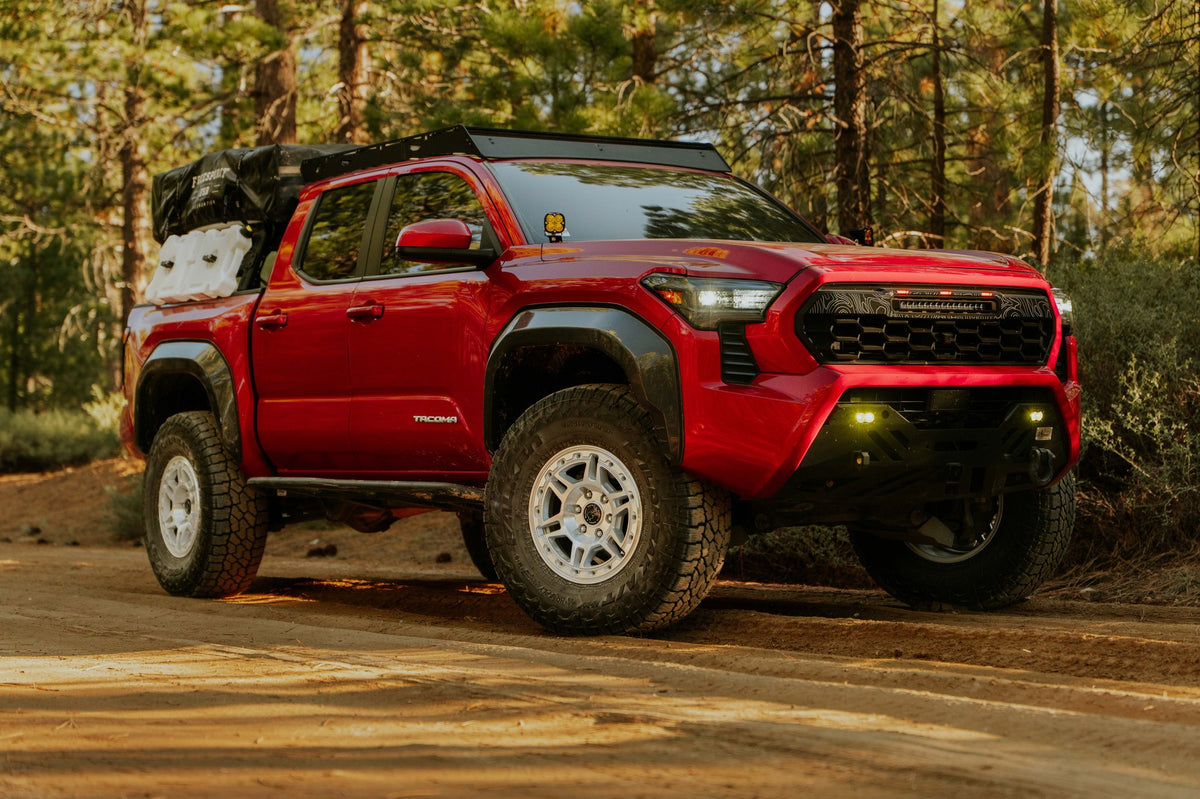 Black Rhino BR039 Vanguard Gloss Silver with Machined Face on a 2025 Toyota Tacoma