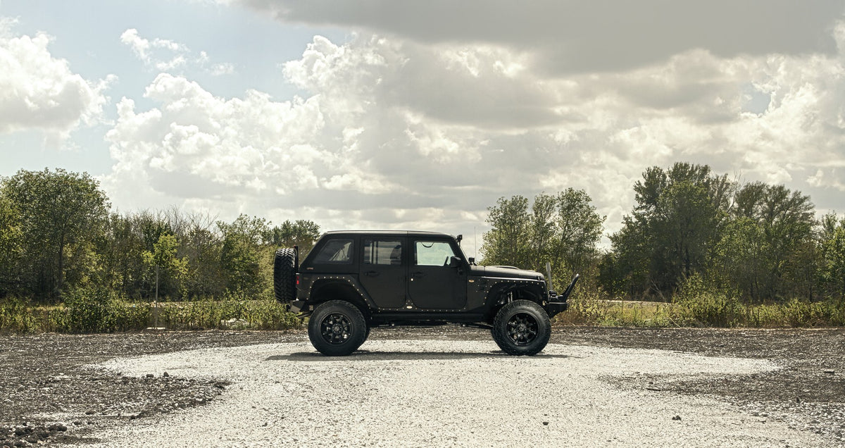 Black Rhino Glamis Matte Black on a Jeep Wrangler