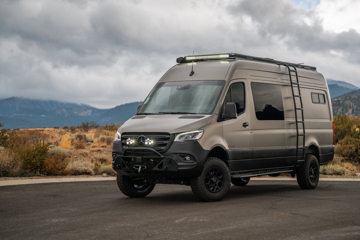 Black Rhino Overland Matte Black on a Mercedes Sprinter
