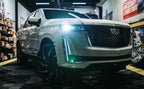 DUB S259 G.O.A.T. Gloss Black with Machined Spokes on a Cadillac Escalade