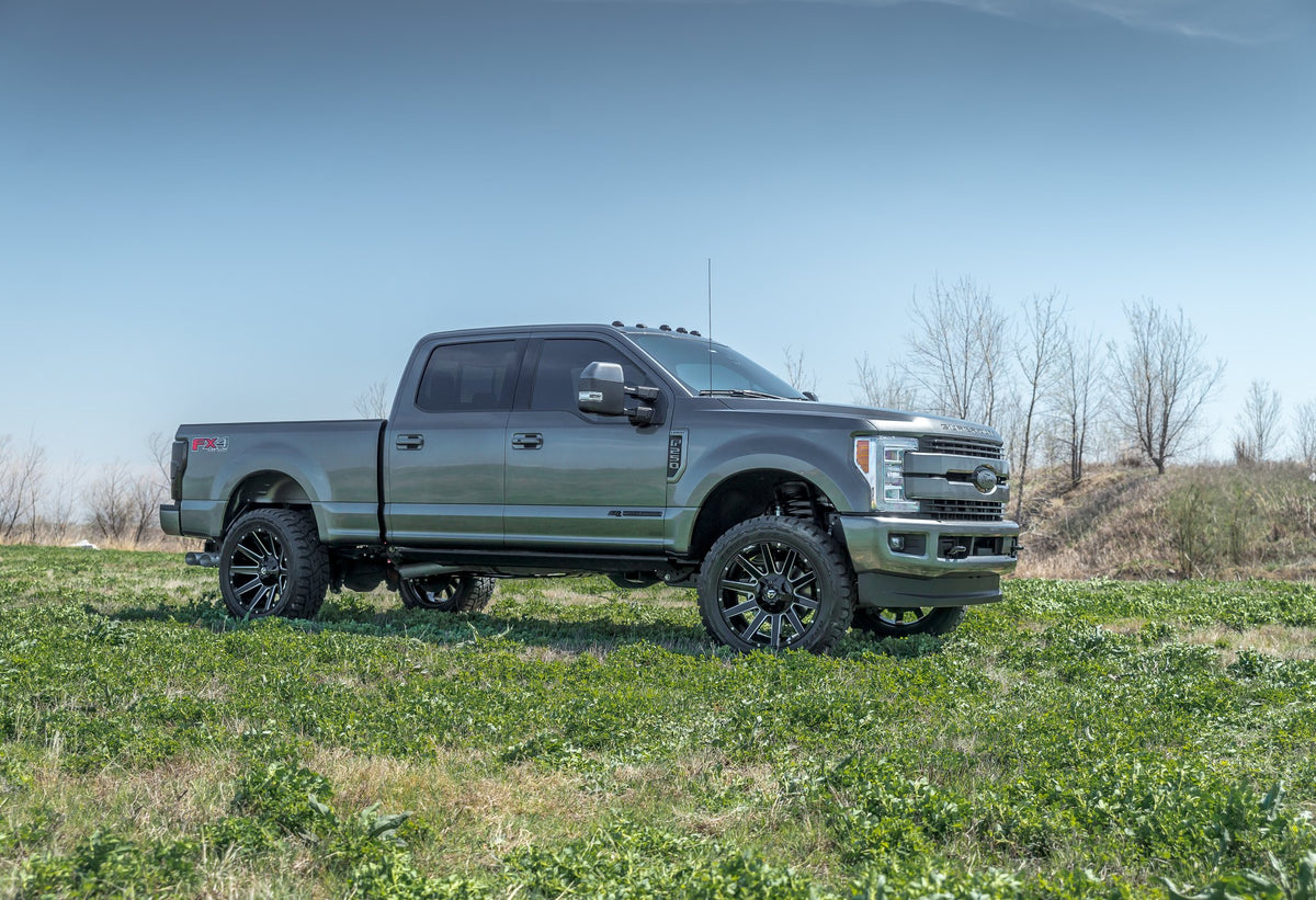 Fuel Off-Road D615 Contra Gloss Black Milled on a Ford F250