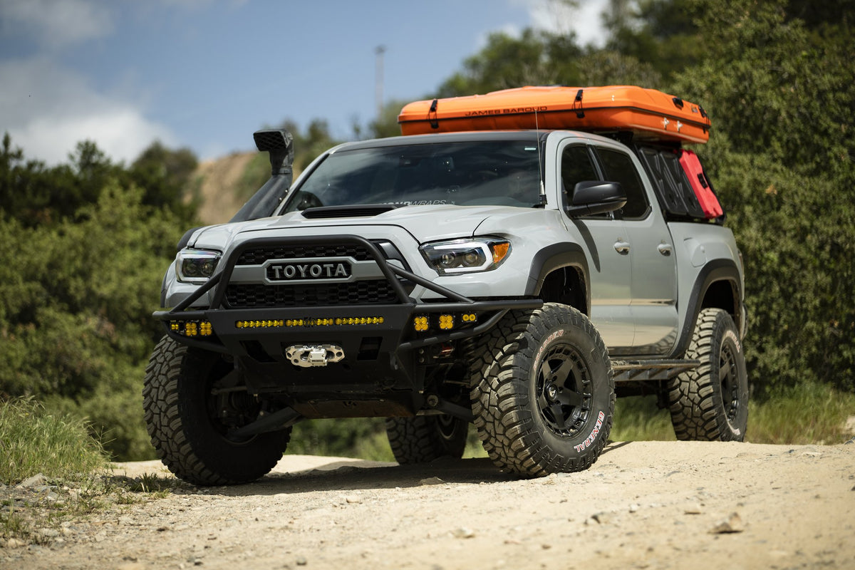 Fuel Off-Road D733 Warp Satin Black on a Toyota Tacoma