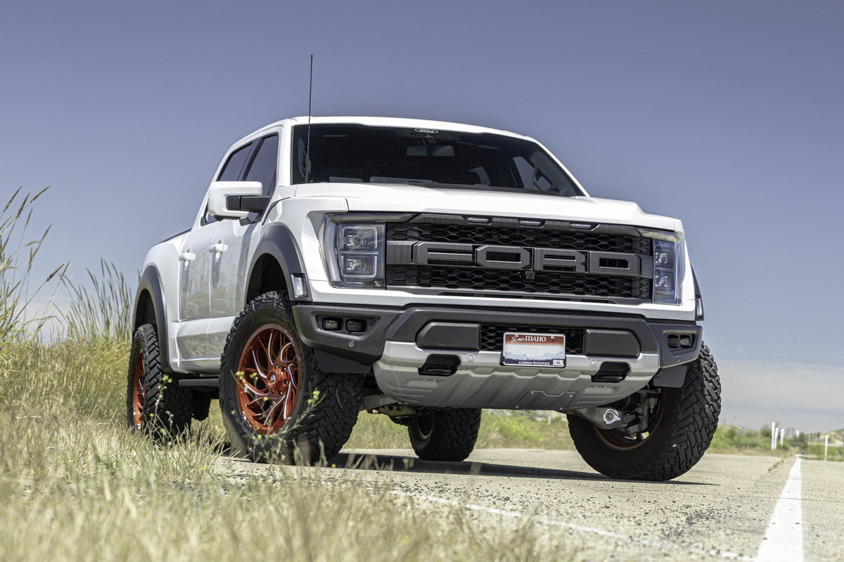 Fuel Off-Road D742 Runner Candy Red Milled on a Ford F150 Raptor