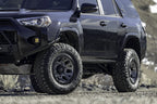 Fuel Off-Road D825 Traction Matte Gunmetal with Black Ring on a Toyota 4Runner