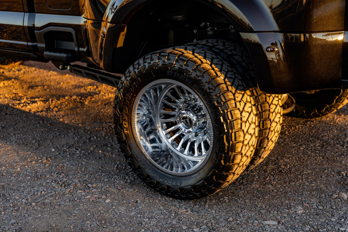 Fuel Off-Road D891 ARC Dually Polished on a 2024 Ford F450