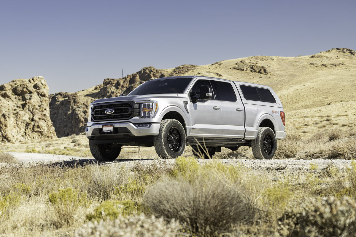 Fuel Off-Road Darkstar Matte Black with Gloss Black Lip on a Ford F150
