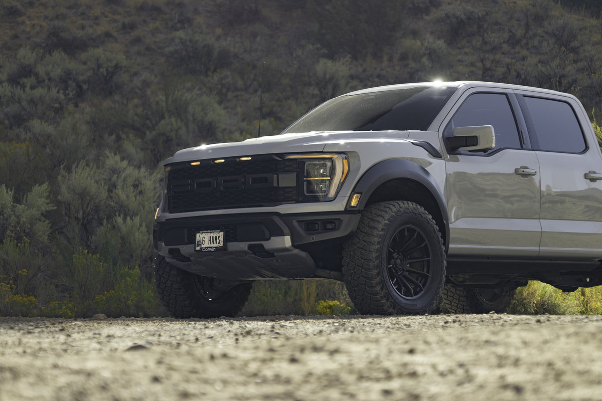 Fuel Off-Road FC403 Burn Matte Black with Gloss Black Lip on a 2022 Ford F150 Raptor